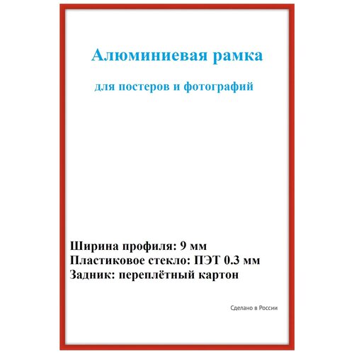 Рамка 29,7х42 (А3) Nielsen алюминий красный №2