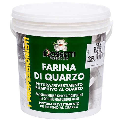 Rossetti Farina di quarzo Краска фасадная (белый, матовый, база BB, 1 л)
