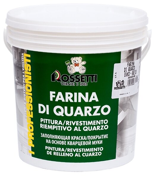 Rossetti Farina di quarzo Краска фасадная (под колеровку, матовый, база TR, 1 л) - фотография № 1