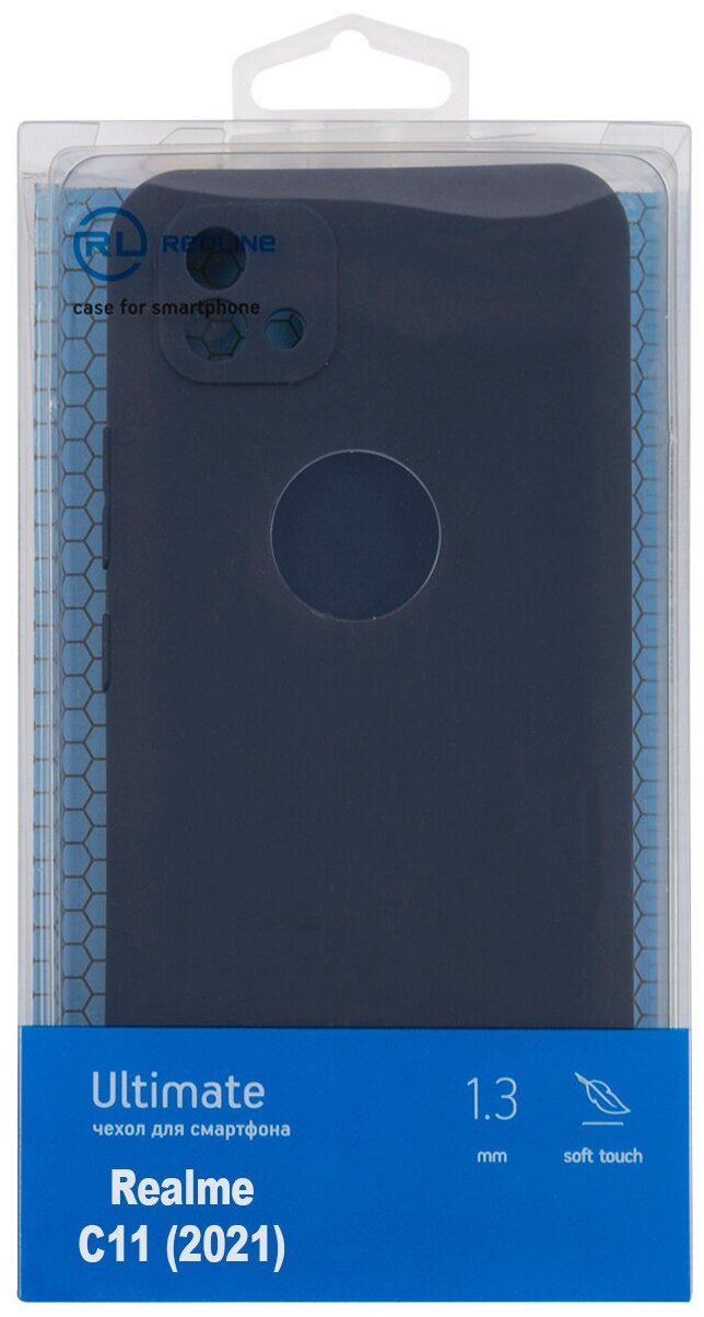 Чехол для Realme C11 (2021) / Рилми C11 (2021), с покрытием софт тач, силиконовая накладка синий