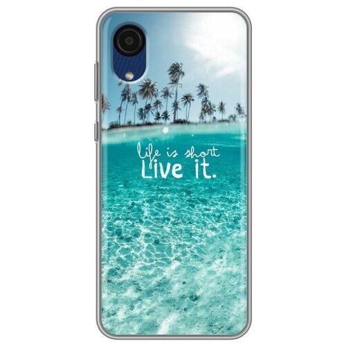 Дизайнерский силиконовый чехол для Samsung Galaxy A03 Core Пляж дизайнерский силиконовый чехол для realme c3 пляж