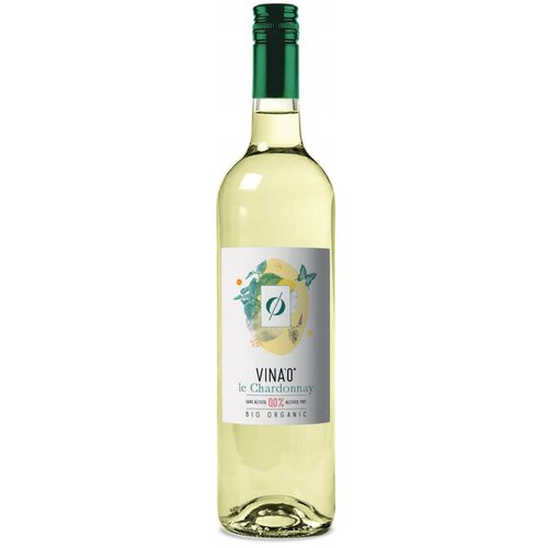 Вино безалкогольное Vina'0 Chardonnay полусухое 750 мл, Франция белое