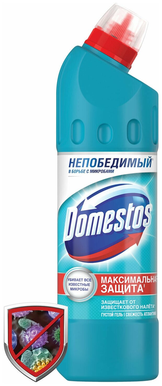 Средство для ванной и туалета Domestos чистящее Свежесть атлантики, 500 мл - фото №1