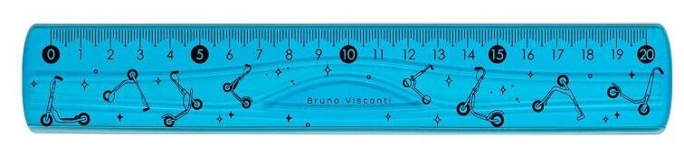 Линейка гибкая, 20 см, HappyGraphix, 2 цвета (45-0008) Bruno Visconti - фото №11