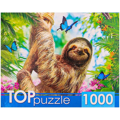 Рыжий кот. TOPpuzzle. Пазлы 1000 эл. арт.4304 Ленивец на ветке