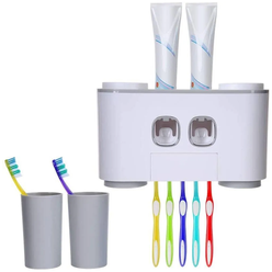Универсальный дозатор для зубной пасты с держателем для зубных щеток