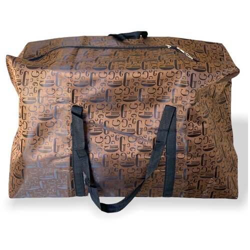 Хозяйственная сумка 85х47х25 см коричневая / Большая сумка для вещей, для переезда VITtovar