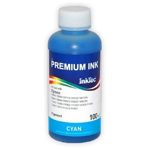 Чернила InkTec E0013-100MC cyan, голубой чернила пигментные для epson inktec premium ink e0013 100mb black черные 100 мл e0013 100mb