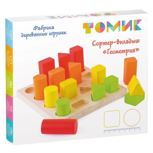 Томик Логический игровой набор «Сортер-вкладыш. Геометрия» 17 деталей