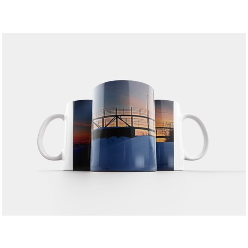 фото Кружка "закат, зима, мостик" 320 мл lotsprints