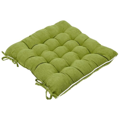 Подушка на стул House-wares, 40х40х5 см., с кантом, фисташковый, 100% полиэстер, наполнитель синтепон