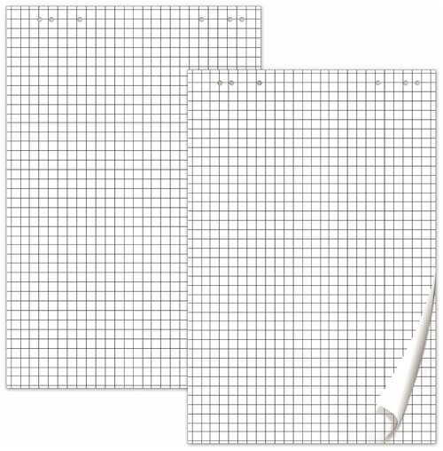Блокноты для флипчарта Brauberg, комплект 5 шт, 20 л, клетка, 67.5х98 см, 80 г/м2