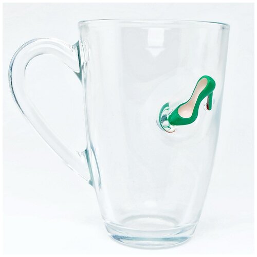 Чайная кружка Верона с зелёным лабутеном