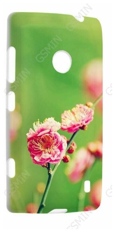 Чехол силиконовый для Nokia Lumia 520 / 525 TPU (Белый) (Дизайн 72)