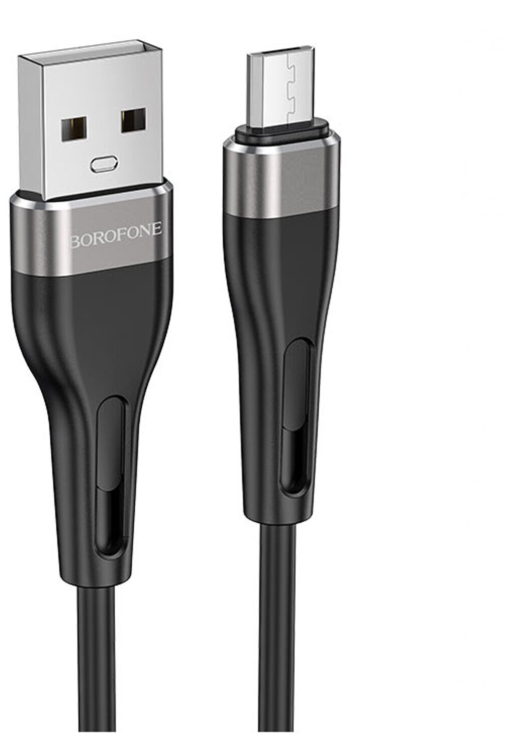 Кабель USB BOROFONE BX46 Rush, USB - MicroUSB, 2.4А, 1 м, черный
