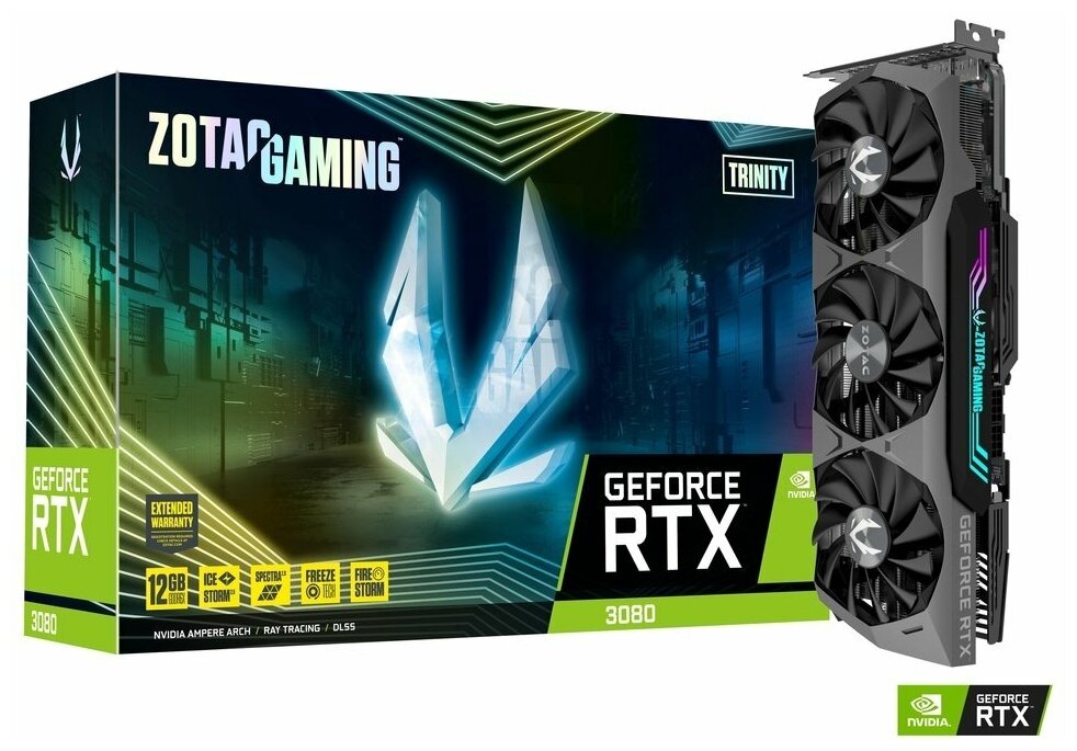 Zotac Видеокарта ZOTAC GeForce RTX 3080 Trinity LHR 12GB ZT-A30820D-10PLHR