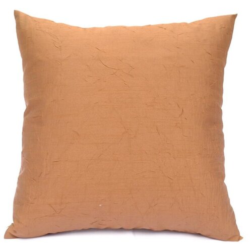 Подушка с чехлом 45*45, ткань-коричневая жатка