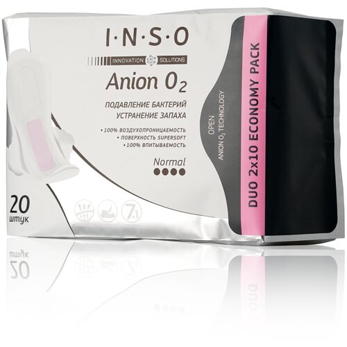 Прокладки с анионовым слоем INSO Anion O2 Normal 20шт