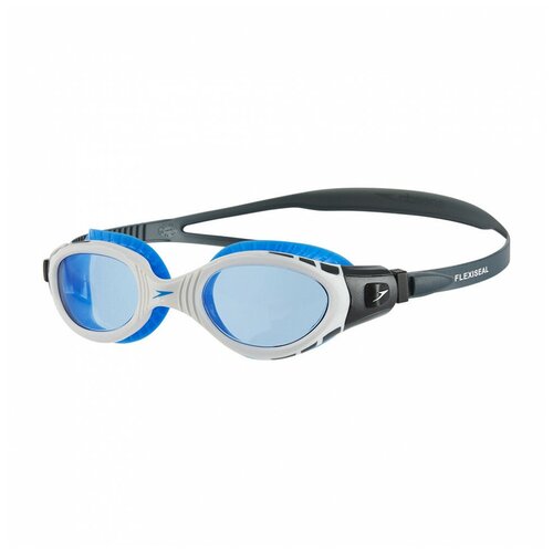Очки для плавания SPEEDO Futura Biofuse Flexiseal, 8-11315C107, синие линзы, белая.оправа