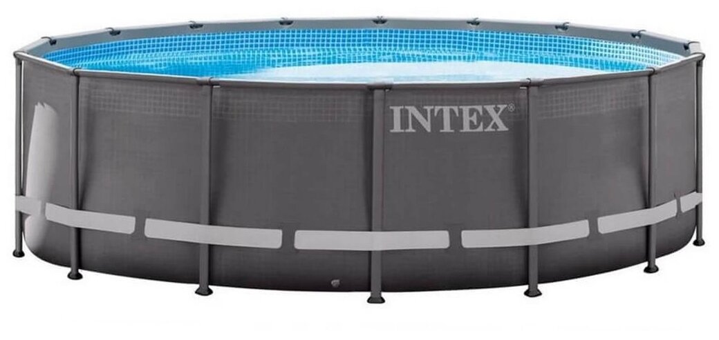 Каркасный бассейн Ultra XTR Frame 488х122см, с лестницей, фильтр-насосом, тентом и подстилкой, Intex, 26326