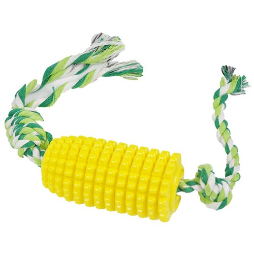Игрушка для чистки зубов для собак с веревками, цвет желтый, 11х5,6 см, Pets & Friends PF-TOY-18
