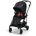 Коляска прогулочная Cybex Melio Street с дождевиком, цвет Real Black черный