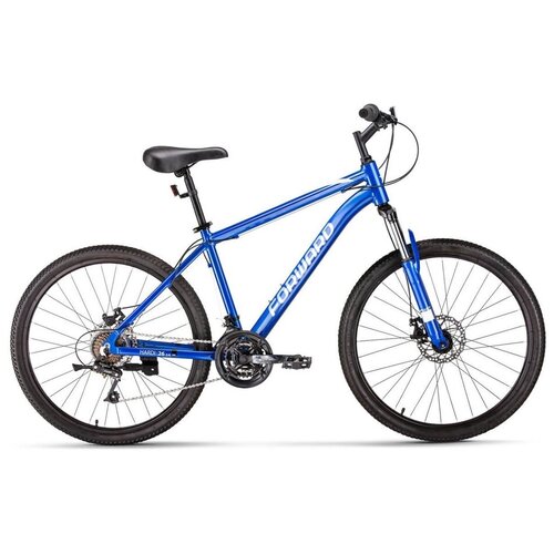 Горный велосипед Forward Hardi 26 2.0 D, год 2022, цвет Синий-Серебристый, ростовка 16