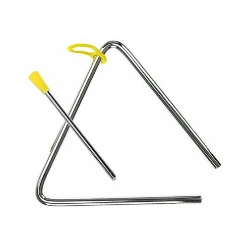 Треугольник DEKKO T-6 хромированный, с держателем и ударной палочкой 6