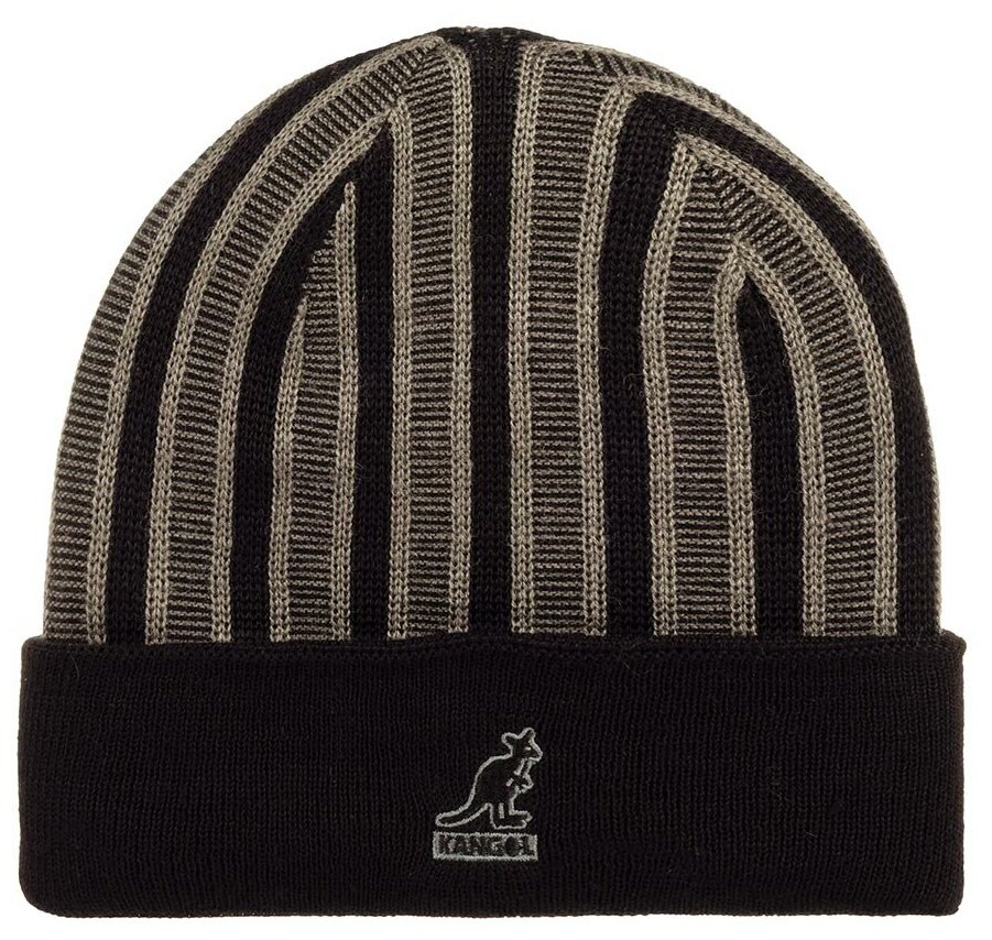 Шапка с отворотом KANGOL K3524 Rib Stripe Rev Beanie 