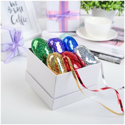 фото Лента упаковочная голография (набор 6 шт) 0,5 см х 10 м, цвета микс сима-ленд