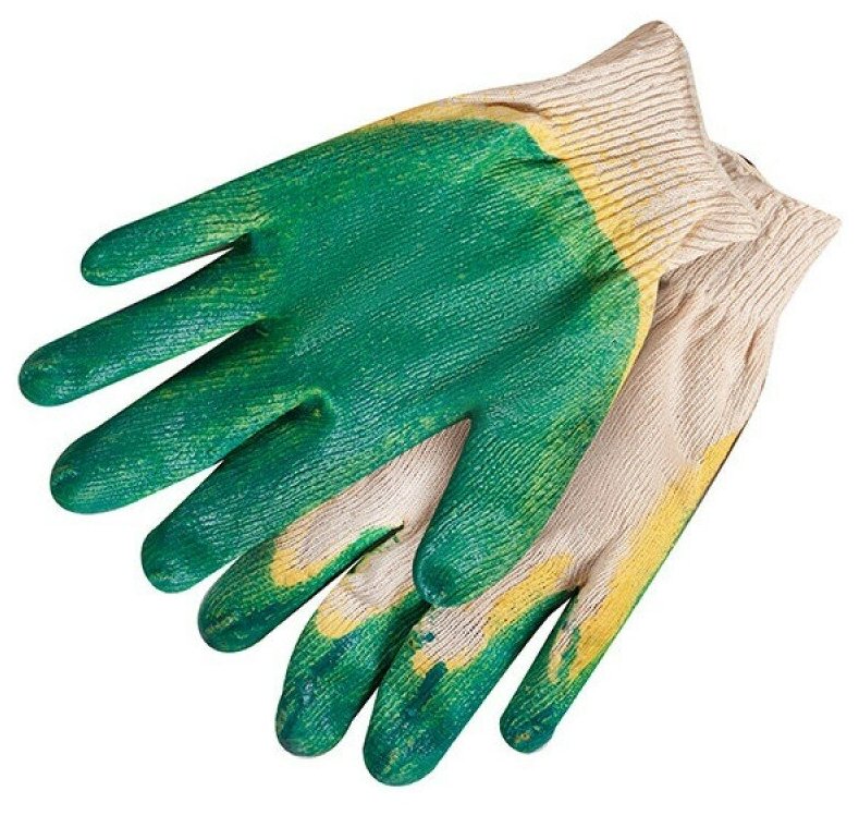 Перчатки рабочие защитные с двойным латексным обливом, безразмерные, 5 пар - фотография № 5