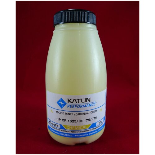 Katun KT-808Y тонер (HP 126A) желтый 25 гр (совместимый) katun kt 886 тонер hp 35a черный 1 кг совместимый