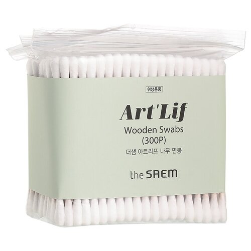 Палочки The Saem Make Up Art lif Wooden Swabs, Палочки ватные, 300 шт