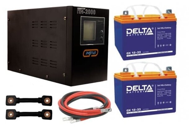 Инвертор (ИБП) Энергия Гарант-2000 + Аккумуляторная батарея Delta GX 12-33