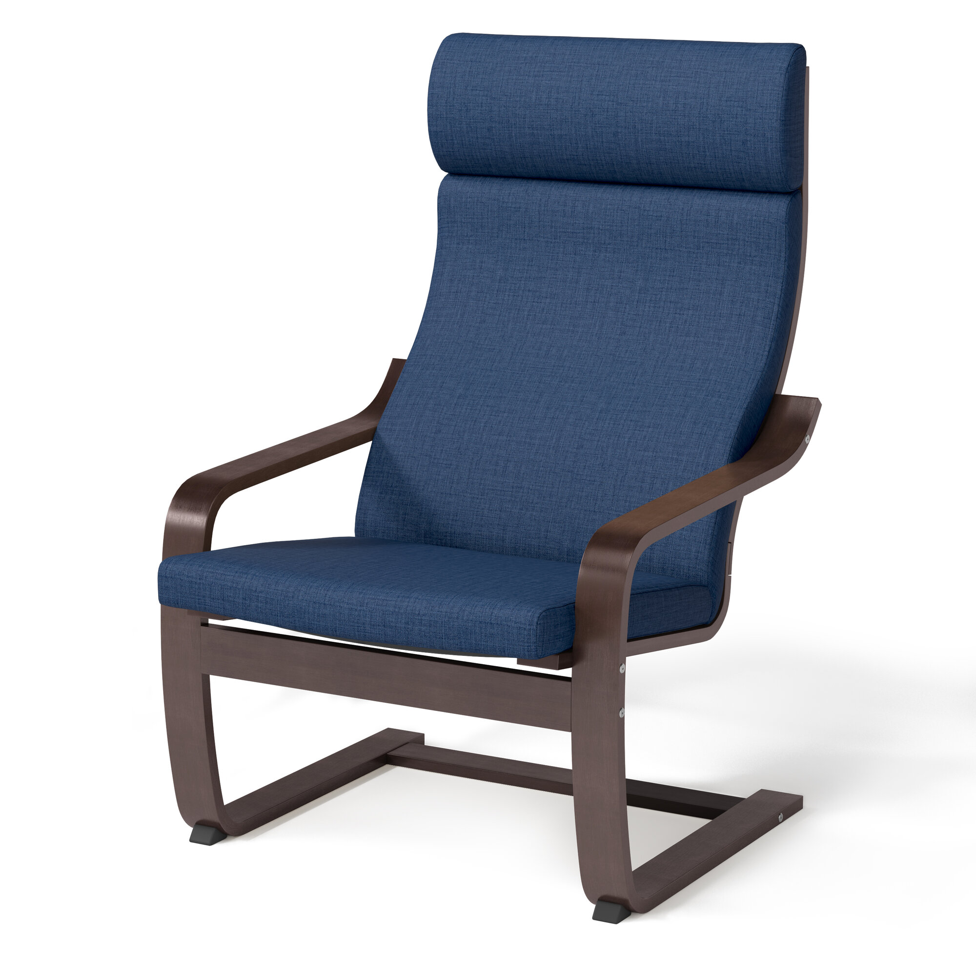 Кресло для отдыха Pragma Okhta, обивка: текстиль, тёмно-коричневый/синий
