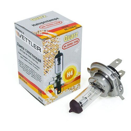 VETTLER Лампа галоген.H4 12 V 60/55 W QUARZ HD VETTLER