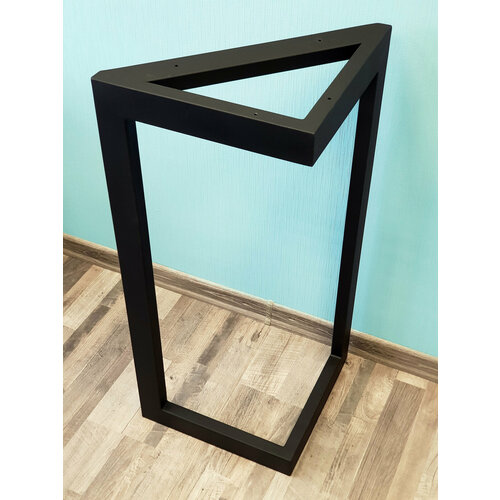 Подстолье опора для стола 1150 450 40х20 треугольное металлическое барное черное Лофт 1 шт