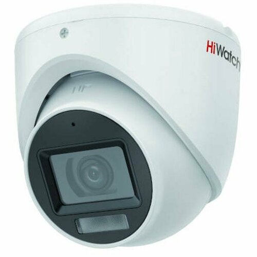 Камера видеонаблюдения HiWatch DS-T503A(B) (2.8mm) HD-TVI 5Мп с гибридной подсветкой EXIR/LED до 30/20м и встроенным микрофоном (AoC)