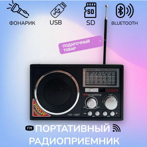 Портативный радиоприемник HR-19BT HAIRUN черный 99900₽