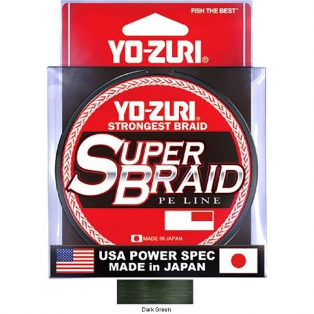 Duel/Yo-zuri, Шнур PE Superbraid, 135м, Dark Green, 40lb, 0.32мм