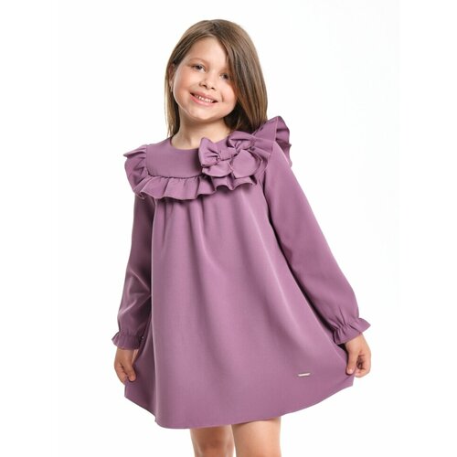 Платье Mini Maxi, размер 98, фиолетовый платье mini maxi хлопок трикотаж однотонное размер 98 фиолетовый