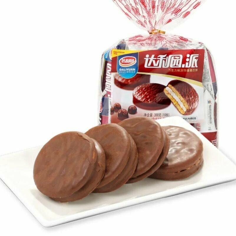 Daliyuan Pie Воздушные кексы с начинкой Чоко Пай / Китайский ChocoPie, упаковка по 260г / 10 шт - фотография № 2