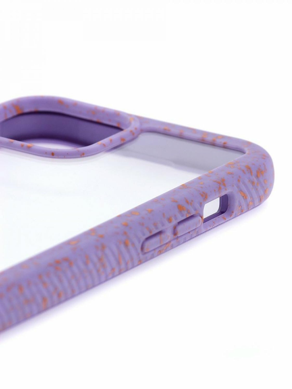 Чехол для iPhone 12 Pro Max Kruche Armor Splash Purple, противоударная накладка, защитный силиконовый бампер 360, прозрачный кейс, защита камеры