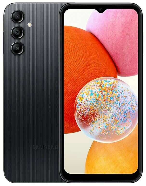 Смартфон SAMSUNG GALAXY A14 4/64GB Black (SM-A145FZKUCAU)