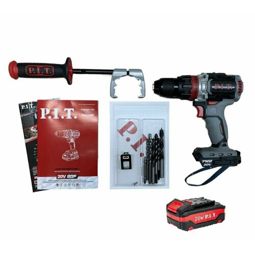Дрель-шуруповерт акк PIT PSB20H-13C1 АКБ 4 Ач в комплекте без ЗУ 1095000₽