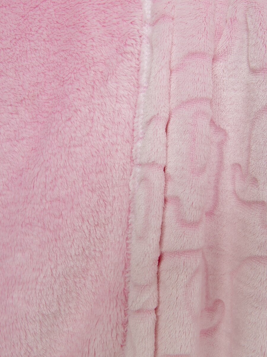 Плед для новорожденного 100х118 пушистый детский в кроватку коляску, Baby Nice Слоники , розовый