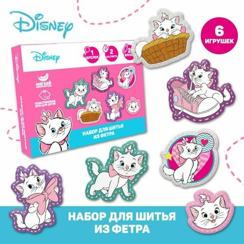 disney аппликация перьями коты аристократы кошечка мари 14 8 21 см Набор для шитья из фетра с перфорацией Кошечка Мари, Коты аристократы