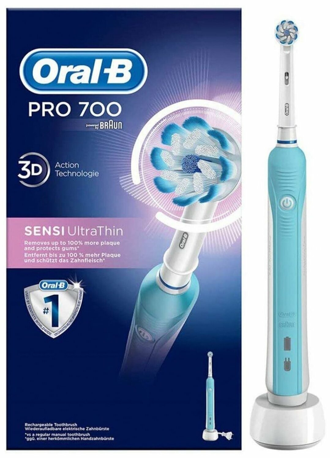 Зубная щётка электрическая Oral-B Pro 700 Sensi Clean light blue