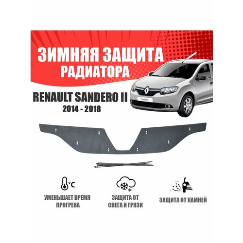 Зимняя заглушка для Renault Sandero 2014-2018 верх