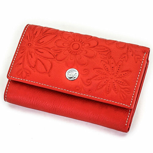 фото Кошелек sergio valentini, фактура тиснение, красный
